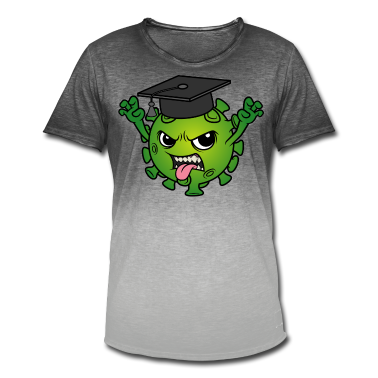 Schulabschluss T-Shirt - Abschluss Maskottchen Corona Virus Doktorhut Motto