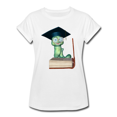 Schulabschluss T-Shirt - Bücherwurm Schulabschluss