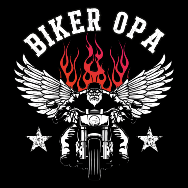 Motiv Biker Opa Motorrad Geschenk für Opa