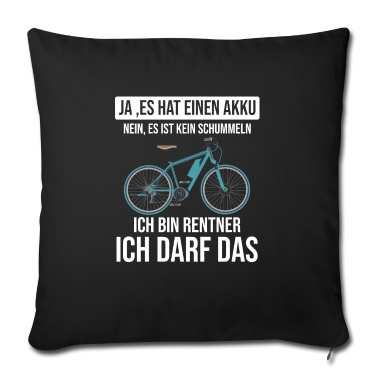 Geschenk für Opa Kissenbezug - Ich bin Rentner Elektrofahrrad für Opa E-Bike