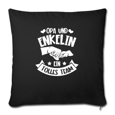 Geschenk für Opa Kissenbezug - Opa und Enkelin ein tolles Team für einen Opa