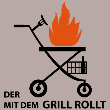 Motiv Rollator mit Grill – Geschenk für Opa - JGA