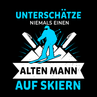 Motiv Skiefahrer Skielehrer Geschenk für Opa
