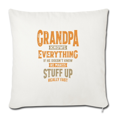 Geschenk für Opa Kissenbezug - Opa weiß alles | Vater und Opa