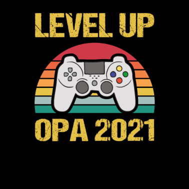 Motiv Geschenk für werdenden Opa LEVEL UP Opa 2021