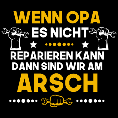 Motiv Wenn Opa es nicht reparieren kann