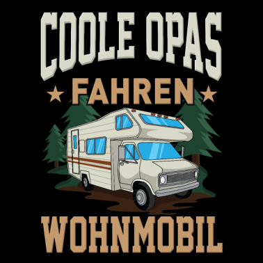 Motiv Wohnmobil Camping Outfit Tshirt für Opa