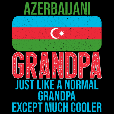 Motiv Azerbaijani Grandpa Aserbaidschan-Flagge für Opa