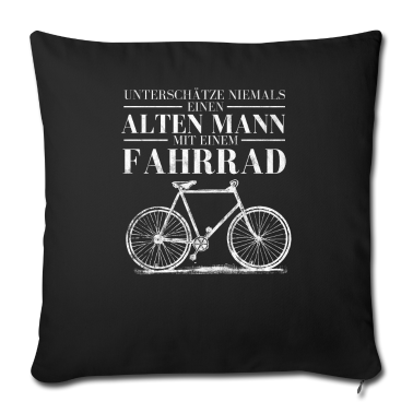 Geschenk für Opa Kissenbezug - Rentner - Alter Mann mit Fahrrad für deinen Opa