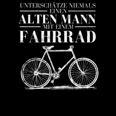 Motiv Rentner - Alter Mann mit Fahrrad für deinen Opa