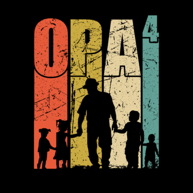 Motiv Opa hoch 4 vierfacher Opa werdender Opa Geschenk