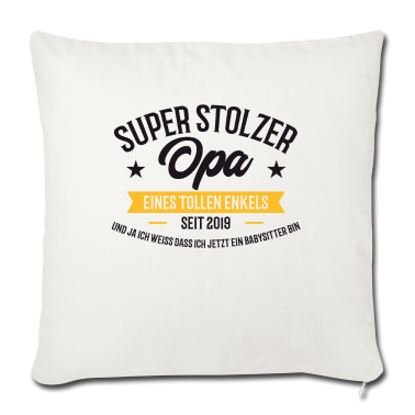 Geschenk für Opa Kissenbezug - Geburt Enkel Geschenk für Opa Opi Babysitter