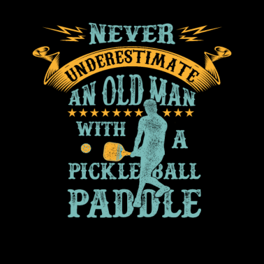 Motiv Pickleball Spiel mit Schläger Geschenkidee für Opa