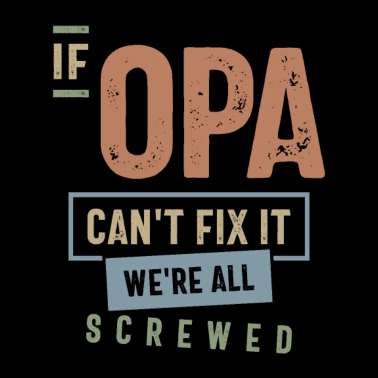 Motiv Wenn Opa es nicht reparieren kann, sind wir alle durcheinander