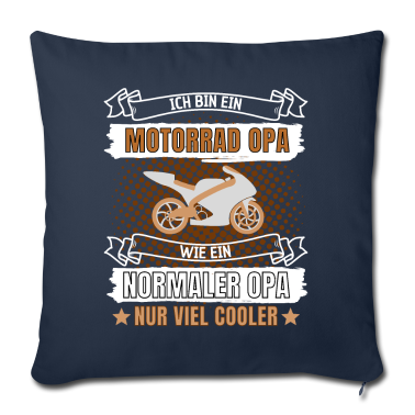 Geschenk für Opa Kissenbezug - ICH BIN EIN MOTORRAD OPA! Motorrad Opa Spruch