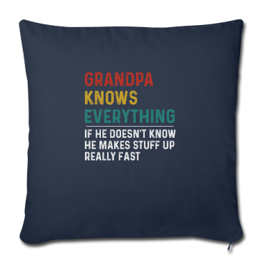 Geschenk für Opa Kissenbezug - Opa weiß alles T-Shirt, lustiger Opa Gi