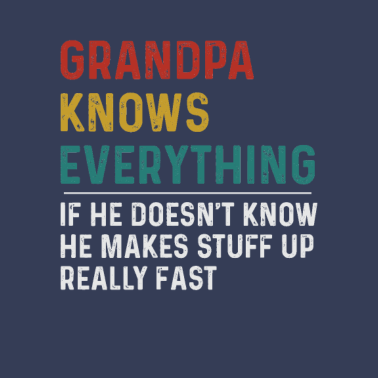 Motiv Opa weiß alles T-Shirt, lustiger Opa Gi