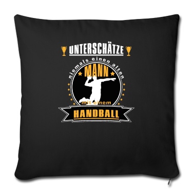 Geschenk für Opa Kissenbezug - Alter Mann mit Handball Geschnkidee für Opa