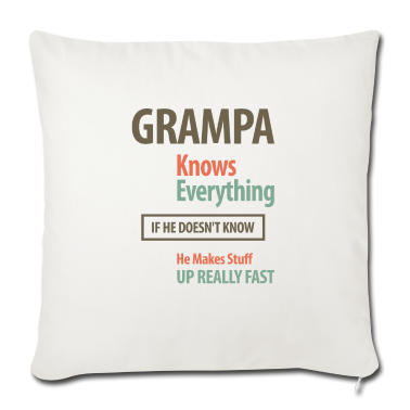 Geschenk für Opa Kissenbezug - Opa weiß alles | Großvater