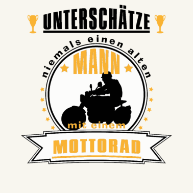 Motiv Alter Mann mit Motorrad Geschnkidee für Opa