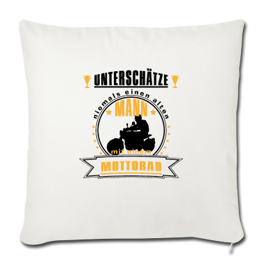 Geschenk für Opa Kissenbezug - Alter Mann mit Motorrad Geschnkidee für Opa