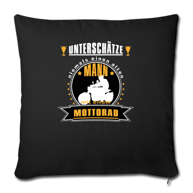 Geschenk für Opa Kissenbezug - Alter Mann mit Motorrad Geschnkidee für Opa