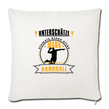 Geschenk für Opa Kissenbezug - Alter Mann mit Handball Geschnkidee für Opa