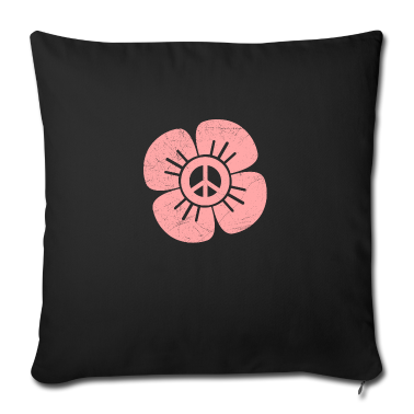 Geschenke für Oma und Opa Kissenbezug - Friedenssymbol Friedensblume Friedenszeichen Gift