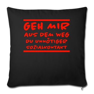 Geschenke für Oma und Opa Kissenbezug - Unnötiger Sozialkontakt Lustiger Spruch Geschenk