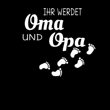 Motiv Oma und Opa Schwangerschaft Ankündigung Großeltern