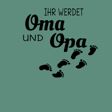 Motiv Oma und Opa Schwangerschaft Ankündigung Großeltern