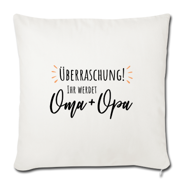 Geschenke für Oma und Opa Kissenbezug - Überraschung! Ihr werdet Oma und Opa. Geschenkidee