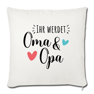 Geschenke für Oma und Opa Kissenbezug - Ihr werdet Oma und Opa, Geschenk für Großeltern