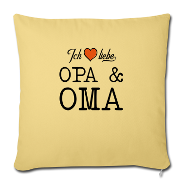 Geschenke für Oma und Opa Kissenbezug - Ich liebe Opa und Oma Herz