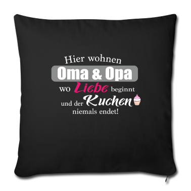 Geschenke für Oma und Opa Kissenbezug - Hier wohnen Oma und Opa