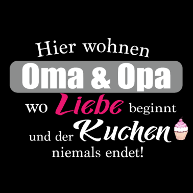 Motiv Hier wohnen Oma und Opa