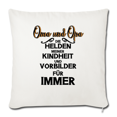 Geschenke für Oma und Opa Kissenbezug - Oma Opa Kindheit Vorbilder Helden