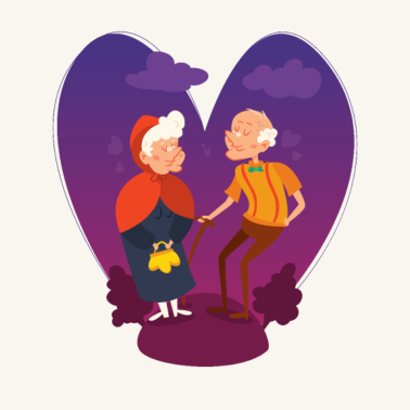 Motiv Oma und Opa verliebt