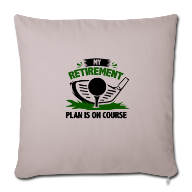Geschenke für Oma und Opa Kissenbezug - Rente auf dem Golfplatz