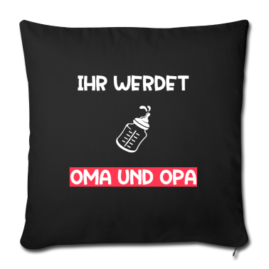 Geschenke für Oma und Opa Kissenbezug - Ihr werdet Oma und Opa - Verkündung Schwanger