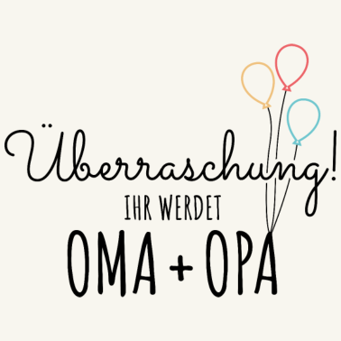 Motiv Überraschung, ihr werdet Oma und Opa - Großeltern