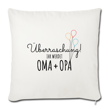 Geschenke für Oma und Opa Kissenbezug - Überraschung, ihr werdet Oma und Opa - Großeltern