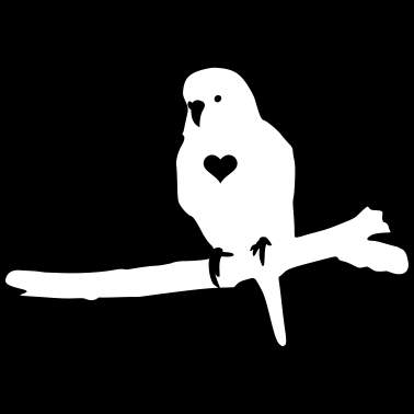 Motiv Wellensittich Vogel Liebe Sittich Herz Silhouette