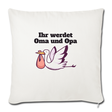 Geschenke für Oma und Opa Kissenbezug - stroch mit spruch ihr werdet oma und opa