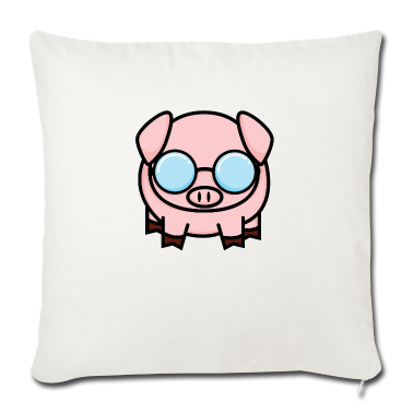 Geschenke für Oma und Opa Kissenbezug - Schweinchen mit Sehschwäche