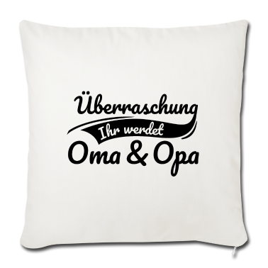 Geschenke für Oma und Opa Kissenbezug - Überraschung, ihr werdet Oma und Opa - Großeltern