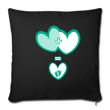 Geschenke für Oma und Opa Kissenbezug - Herz Baby Schwangerschaft Anzeige Geburt