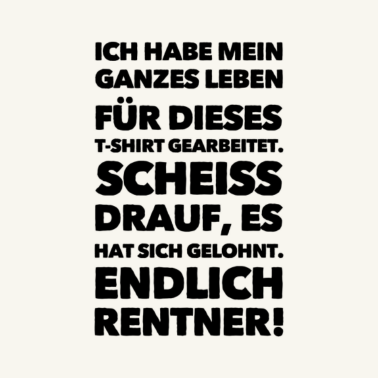 Motiv Rentner T-Shirts Opa Oma Rente Ruhestand Geschenke