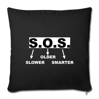 Geschenke für Oma und Opa Kissenbezug - Slower Older Smarter Geschenk