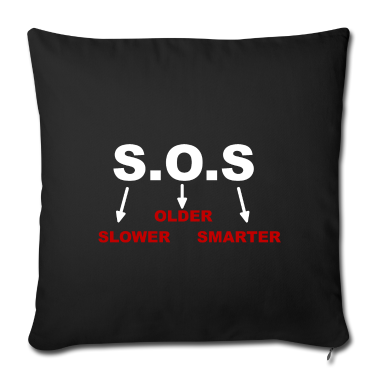 Geschenke für Oma und Opa Kissenbezug - Slower Older Smarter Geschenk